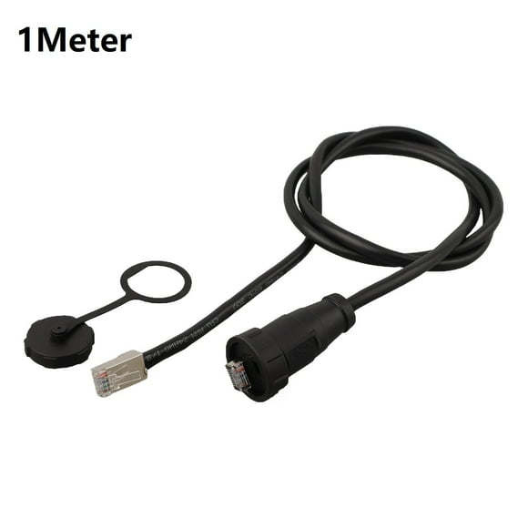 E16 Waterproof Connector Network Switch Coupler Snap-On Straight Molded Maleplug 1Meter