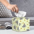 thumbnail image 6 of Sikiie Funny Chicken Leather Tissue Box Cover Square, tissue box holder, Tissue Box with Bottom Belt-5.2”x5.2”x5.2”, 6 of 7
