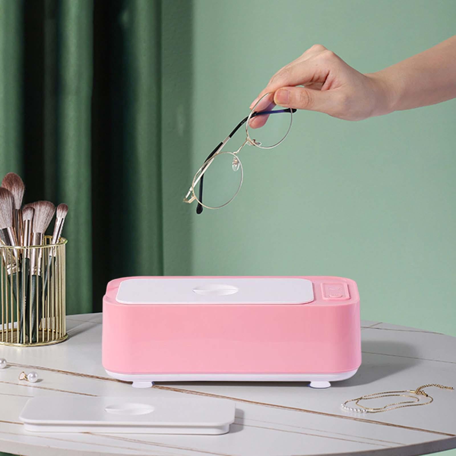 FVDPWYE High Frequency Ultrasonic Jewelry Cleaner Machine White Pink