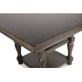 thumbnail image 5 of Caswell 7-Piece Pearl Silver Dining Set - 54" Square, Hardwood & Cherry Veneer Table with Counter Chairs, Ideal for Kitchen or Dining Room, 5 of 14