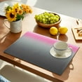 thumbnail image 5 of Placemats Set of 6, Ombre Grey Pink Place Mats Gradient Stripes Tablemats Washable Placemat Table Decoration for Kitchen Table Dinner Party Home Decor Indoor Outdoor 13x19 Inch, 5 of 9