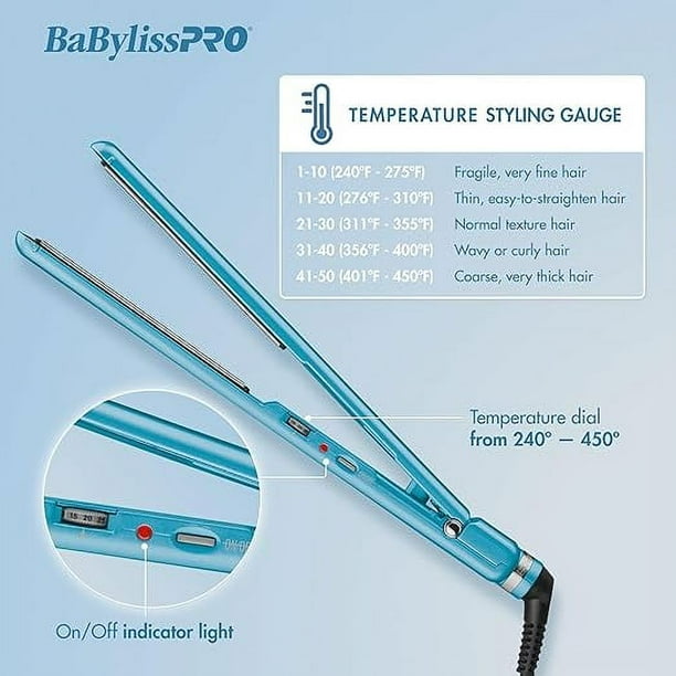 BaBylissPRO Professional Flat Hair Straightener, Nano Titanium