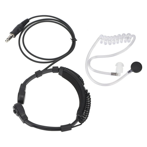 Professional Grade Throat Mic With Air Tube, Compatible With Multiple Radios, Comfortable Fit