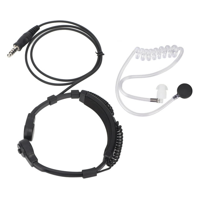 Auricular de tubo de aire, bucles de oídos acústicos profesionales auriculares de micrófono retráctil para walkie