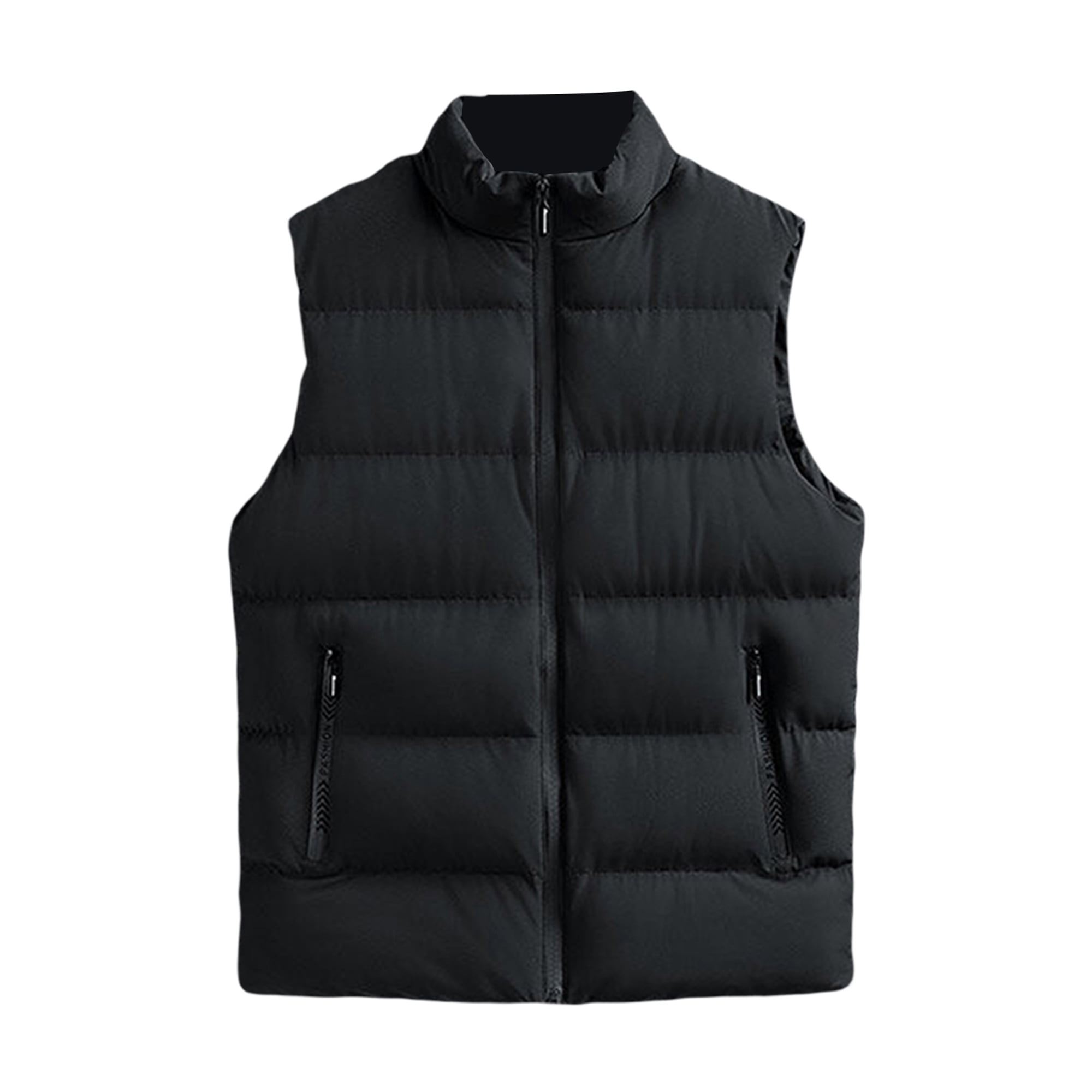 Black puffer vest mens best sale