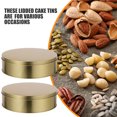 thumbnail image 6 of 4 Pcs Round Cookie Tins Xmas Nougat Peach Crisp Egg Roll Dry Fruit Plate, 6 of 7
