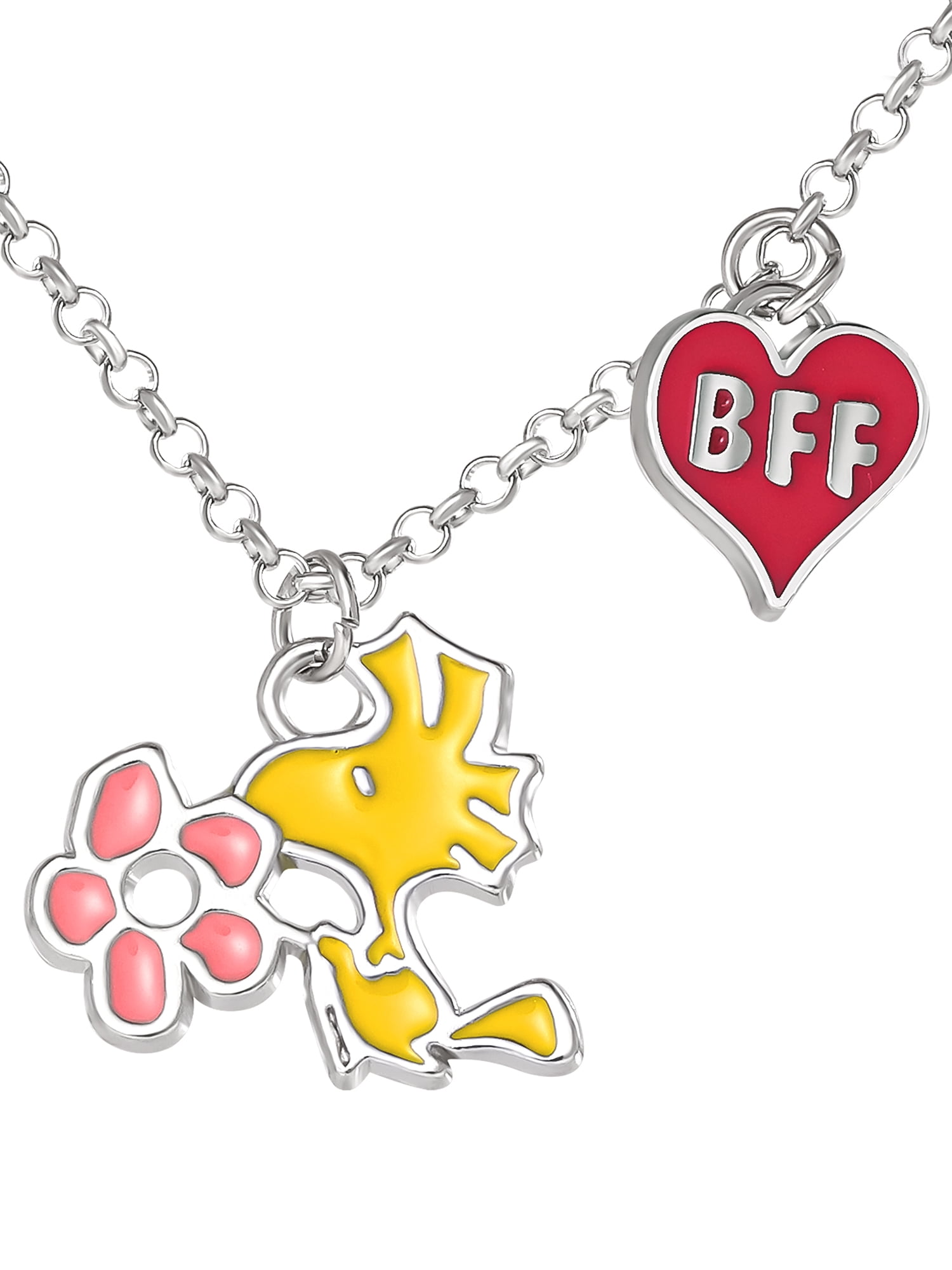 Peanuts Snoopy & Woodstock Best Friends Split Pendant Necklace Set