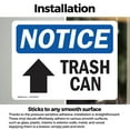 thumbnail image 3 of (2 Pack) Trash Can [Up Arrow] Sign, 3 of 7