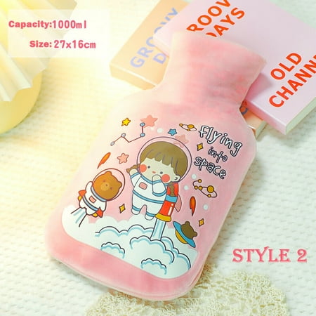 1000ML Capacity Cartoon Washable Warm Hot Water Bag for Winter or Pain Relief