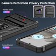 thumbnail image 5 of Design for Google Pixel 8 Pro Phone Case with Screen Protector Ring Holder Kickstand Heavy Duty Rugged Shockproof Military Grade Bumper Protective Cover for Women Men Girls 6.7 inch Black, 5 of 14