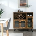 thumbnail image 2 of Costway Buffet Sideboard Kitchen Storage Cupboard w/ Glass Door & Adjustable Shelves, 2 of 10