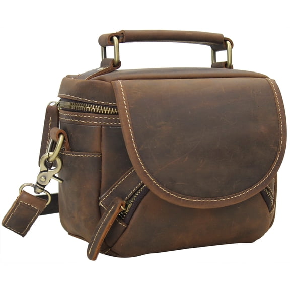 Vagarant Traveler Full Grain Leather Vintage Camera Bag LC02.VB