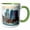 Green/White, variant on 3drose, Usa, Massachusetts. Boston Waterfront Skyline with Sailboats., 11oz Two-tone Red Mug