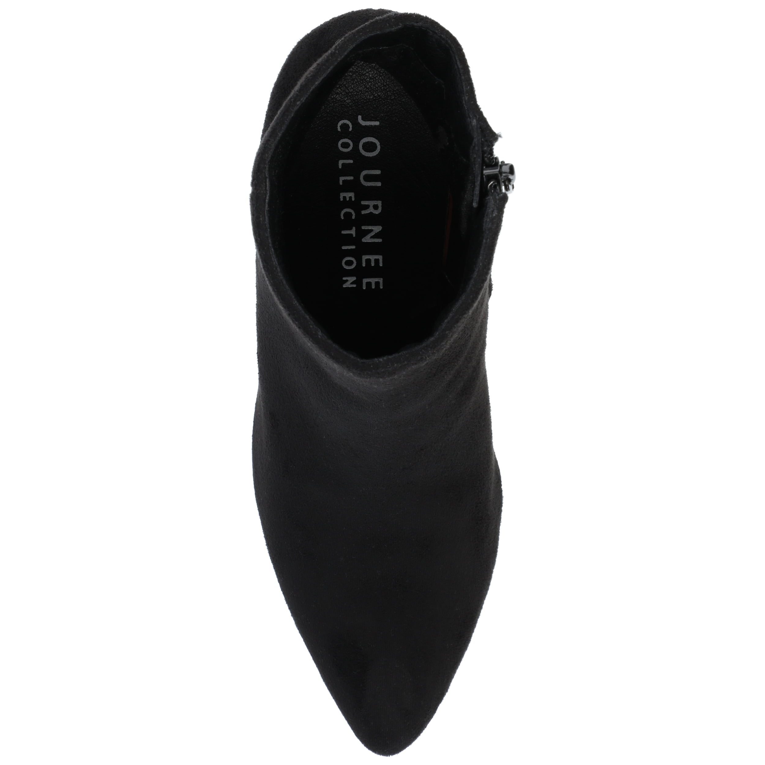 Journee Womens Sorren Covered Block Heel Pointed Toe Booties