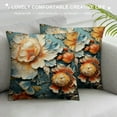 thumbnail image 3 of QZHH Blue and White Porcelain Throw Pillow Covers Set of Rose Pattern Decorative Cushion Pillowcases for Bedroom Living Room Sofa,, 3 of 5