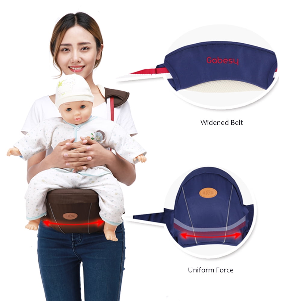 Acutelien Baby Carrier Hip Seat Baby Waist Stool for Child Infant Toddler with Safety Belt Protection Adjustable Strap Buckle Pocket Soft Inner Huge Storage Green