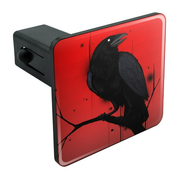 Crow on Branch Tow Trailer Hitch Cover Plug Insert