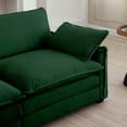 thumbnail image 3 of Modern Green Corduroy Deep Seated Sofa Set for Living Room (220×80×75cm), 3 of 14