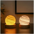 thumbnail image 3 of Lámpara de mesa con diseño de planeta, luz nocturna, diseño de arcoíris, con diseño de planeta, creativa y romántica, para parejas, para la noche, 3 of 5