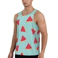 thumbnail image 2 of Balery Watermelon Pattern Men's Workout Tank Top Gym Muscle Tee Fitness Bodybuilding Sleeveless T Shirt Quick Dry Fit Muscle Tank Top Slim-Fit Tank-Medium, 2 of 7