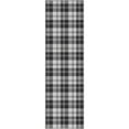thumbnail image 2 of Well Woven Apollo Flatwoven Plaid Black 2'3" x 7'3" Runner Rug, 2 of 7