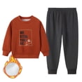 thumbnail image 2 of Karoyedx Little Boys Clothes Toddler Baby Boy Clothes Embroidery Trucks Sweatshirt Pullovers Pants Set Outfit Fall Red Size,4-5 Years, 2 of 4