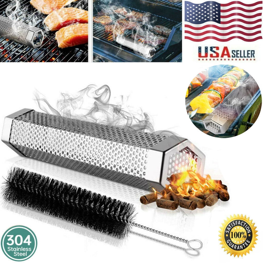 12" Stainless Steel Outdoor Wood Pellet Grill Smoker Filter Tube Pipe Smoke BBQ 