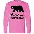 thumbnail image 3 of Inktastic Bozeman, Montana Black Bear Silhouette Long Sleeve T-Shirt, 3 of 5