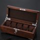 thumbnail image 2 of Caja de reloj organizador para hombre, caja de almacenamiento de reloj grande, caja de exhibición de madera para 5 relojes Marron oscuro Yinane Caja de joyería de reloj, 2 of 8
