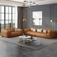 thumbnail image 3 of Hot Sale Light Luxury Leather Sofa First Layer Cowhide Nordic Small Apartment Living Room Three-Person Chaise Corner Down Sofa My Lux Decor Round, 3 of 14