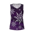 thumbnail image 4 of Easygdp Snowflake Gradient Purple Women's Workout Tank Top, Running Top, Hiking Shirt, Quick-Dry for Running, Yoga, Hiking - Large, 4 of 9