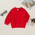 thumbnail image 2 of Younger Tree Toddler Sweatshirt Baby Boy Girl Fall Winter Clothes Outfits Long Sleeve Crew Neck Solid Color Top Pullover Blouse Shirt for 18-24 Months, 2 of 8