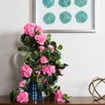 thumbnail image 3 of Vickerman 29" Artificial Pink Polyester Geranium Hanging Bush., 3 of 3