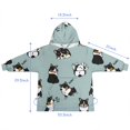 thumbnail image 7 of Black Corgi Blanket Hoodies for Kids 6-13YR Oversize Wearable Blanket Hoodies for Boys Girls Teens, 7 of 7