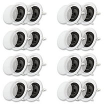 Acoustic Audio CS-IC63 In Ceiling 6.5" Speaker 8 Pair Pack 3 Way Home Theater Flush Mount