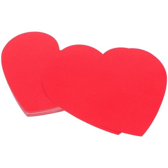 Uonlytech 40Pcs Valentines Day Thank You Cards Red Heart Paper Cutouts for Custom Craft Projects