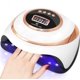 thumbnail image 1 of Lámpara de uñas de gel UV Lke, secador de uñas profesional de 180 W con 4 temporizadores de 10/30/60/99 s, base desmontable, pantalla LCD, con sensor automático, máquina de uñas con LED UV, 1 of 5