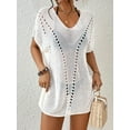 thumbnail image 3 of Bsubseach Crochet Swimsuit Cover Up for Women Hollow Out Short Dress Summer Casual Beachwear, 3 of 6