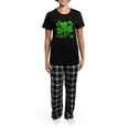thumbnail image 4 of CafePress - Celtic Shamrocks Women's Dark Pajamas - Women's Short Sleeve Print T-Shirt and Pants Dark Cotton Pajama Set, 4 of 7