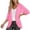 Hot Pink, variant on Womens Solid Elegant Puff Sleeve Chiffon Cardigan Loose Cover Up Casual Blouse Tops Popcorn Tops for Women XXXL