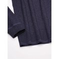 thumbnail image 4 of Hanes Mens Beefy-T Long-Sleeve Henley, XL, Navy Heather, 4 of 4