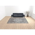 thumbnail image 5 of HomeRoots 512312 10 x 13 ft. Gray Blue & Gold Floral Stain Resistant Rectangle Area Rug, 5 of 5