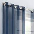 thumbnail image 3 of ECLIPSE Ines Printed Ombre Textured Light Filtering Grommet Window Curtains for Bedroom (2 Panels), 52 in x 63 in, Indigo, 3 of 7