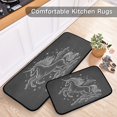 thumbnail image 5 of 2-Piece Kitchen Mat Set Non Slip Washable Floor Mats Decorative Rugs for Kitchen Sink Laundry Unicorn Made Of White Dots, 5 of 7