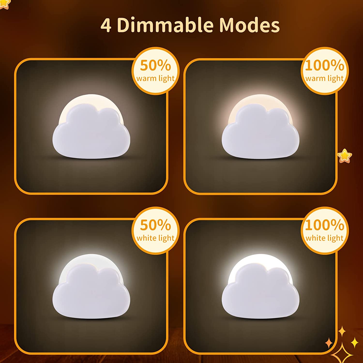 Portable Travel Night Light, Rechargeable Cloud Night Light for Breastfeeding, Travel Night Light, Children's Bedside Lamp, Baby Room Decor Light, Newborn Girl Gift (White)