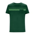 thumbnail image 6 of Kojanyu Men's Short Sleeve Crew Neck T-Shirt Casual Color Block Stripe Pocket Tee Stretch Moisture Wicking Everyday Top Plus Size M-4XL, 6 of 6