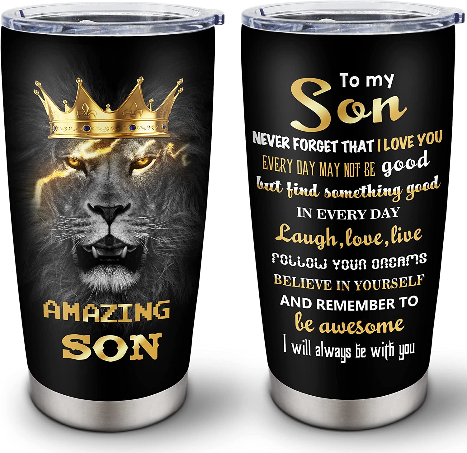 Athenstics To My Son Gifts Coffee Tumblers 20oz Son Gifts from Mom