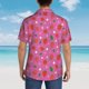 thumbnail image 4 of Balery Strawberry Floral Camisas hawaianas de manga corta para hombre, camisas playeras de corte holgado, camisas de vacaciones con botones,Small, 4 of 7