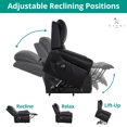 thumbnail image 5 of Naomi Home Tatiana Luxury Studded Electric Lift Recliner Chair with Massage and Heating-Color:Black,Material:Air Leather, 5 of 18