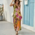 thumbnail image 6 of Nostalgic Vintage Floral Sleeveless Dress Female Clothing Dress Women Summer 2025 Dress, 6 of 7